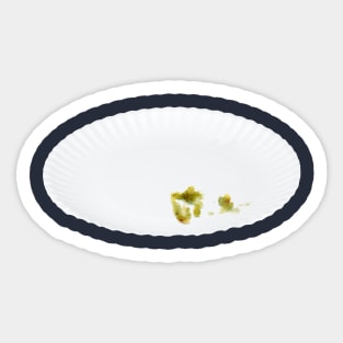 Cold Boogers On A Paper Plate Sticker